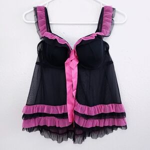 JEZEBEL Babydoll Nighty Lingerie Top LARGE